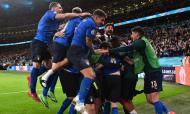 Itália celebra o apuramento para a final do Euro 2020 (Justin Tallis/EPA)