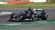 Lewis Hamilton no GP da Grã-Bretanha (Andy Rain/EPA)