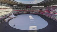 Estádio Nacional do Japão, em Tóquio, para a cerimónia de abertura dos Jogos Olímpicos (Ciro Fusco/EPA)
