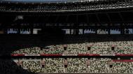 Estádio Nacional do Japão, em Tóquio, para a cerimónia de abertura dos Jogos Olímpicos (Joe Giddens/EPA)