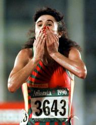 Fernanda Ribeiro conquistou a medalha de ouro dos dez mil metros nos Jogos Olímpicos Atlanta1996 (foto AP)
