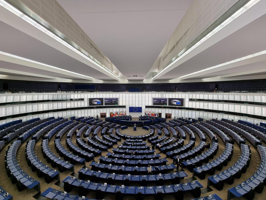O Parlamento Europeu em Estrasburgo