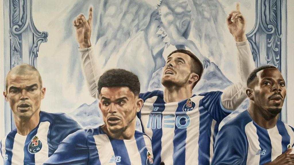 Pintura a óleo FC Porto (Foto: Emily Marrocco) 