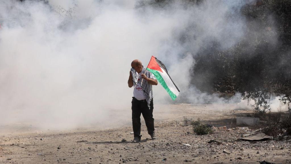 Manifestações na Palestina contra ocupações israelitas