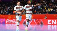 Mundial de futsal: Bruno Coelho e Pany festejam golo no Portugal-Espanha