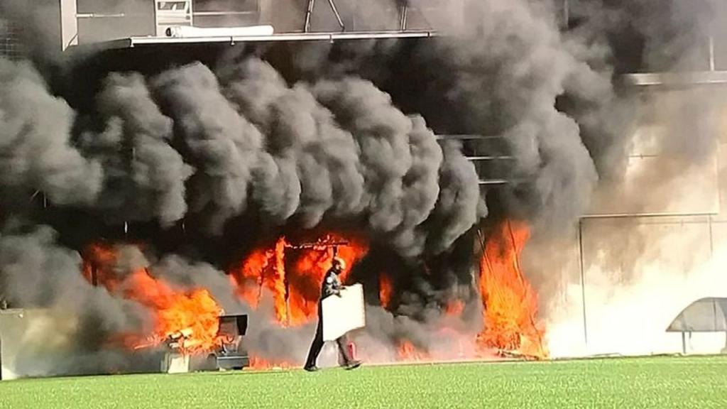 Incêndio no estádio onde Andorra e Inglaterra vão jogar este sábado