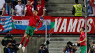 Cristiano Ronaldo festeja golo ante o Luxemburgo (António Cotrim/LUSA)