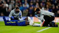Romelu Lukaku saiu lesionado no Chelsea-Malmo (Alastair Grant/EPA)