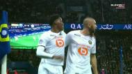 Lille em vantagem frente ao PSG, Mbappé sofre na bancada
