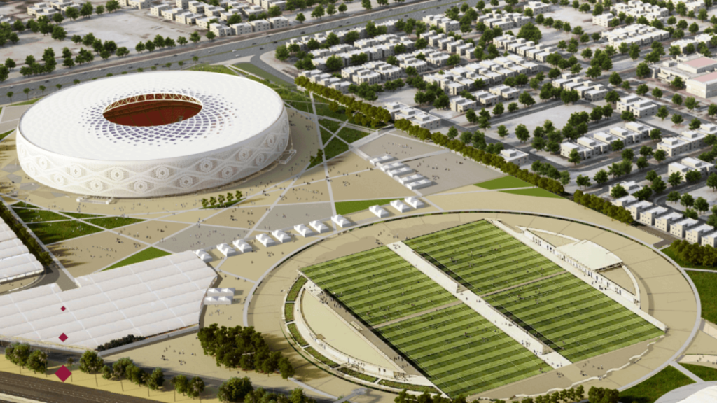 Al Thumama Stadium: inspirado no ‘gahfiya’, tem capacidade para 40 mil espectadores. Vai receber oito jogos no Mundial. Lotação será reduzida a metade após o torneio.