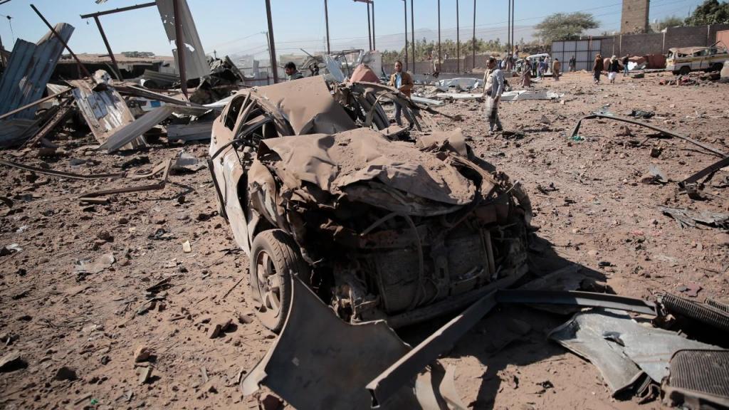 Ataque em Sanaa, no Iémen (AP Photos)