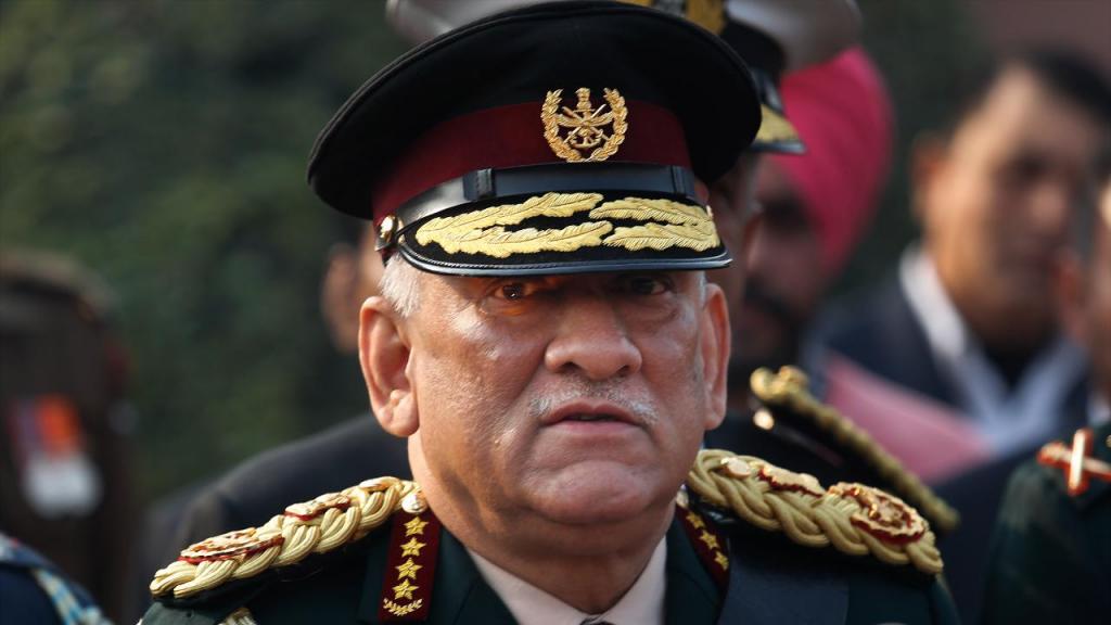 Chefe militar da Índia, general Bipin Rawat