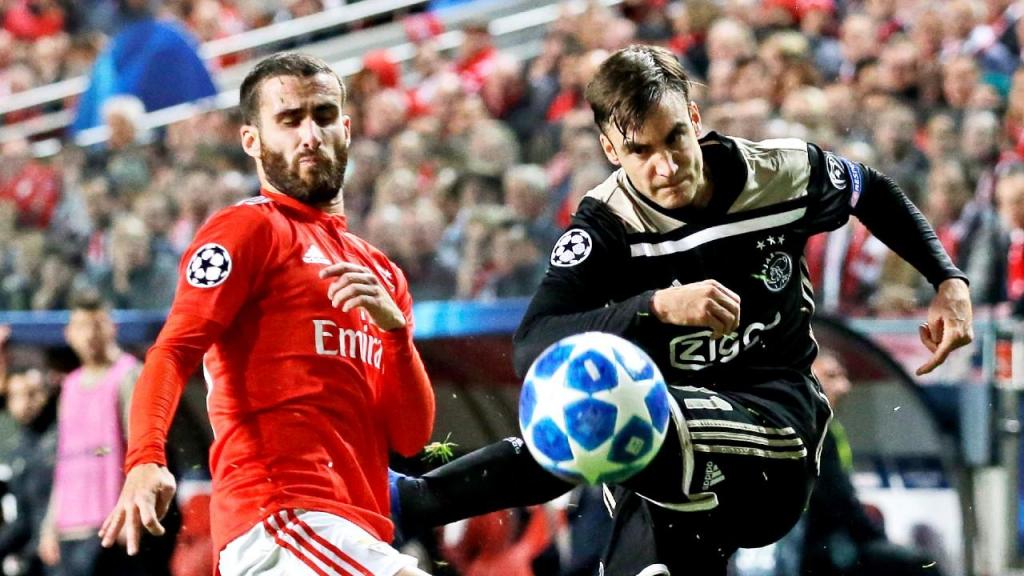 Benfica-Ajax em 2018: Rafa Silva e Dusan Tadic (AP)