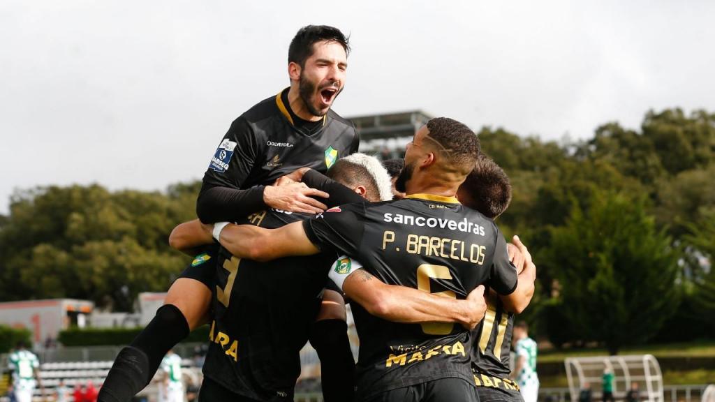 Mafra festeja um dos golos da vitória ante o Moreirense (António Cotrim/Lusa)
