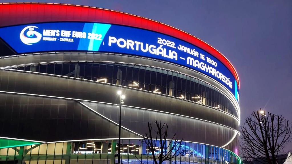 Arena Multifuncional de Budapeste (MVM Dome) para o Portugal-Hungria, do Europeu de andebol (Adérito Esteves)