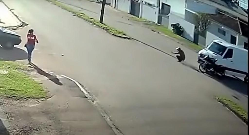Acidente com moto e furgão (captura YouTube)
