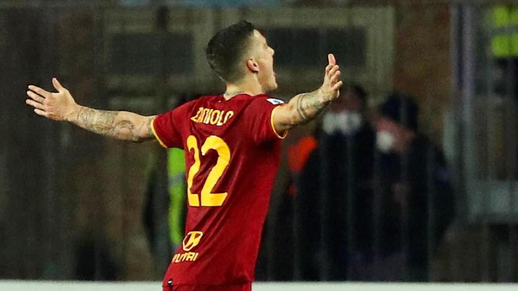 Nicolò Zaniolo fez o quarto golo da Roma ante o Empoli (Claudio Giovannini/EPA)