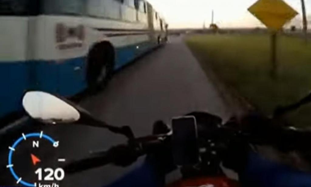 Acidente com motociclista (captura YouTube Band Jornalismo)