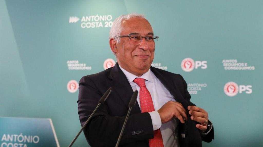 António Costa celebra vitória do PS nas legislativas (Miguel A. Lopes/Lusa)