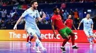 Futsal: Raúl Gómez abriu o marcador no Portugal-Espanha (UEFA Futsal/Twitter)