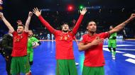 Futsal: Portugal festeja vitória contra a Espanha (UEFA Futsal/Twitter)