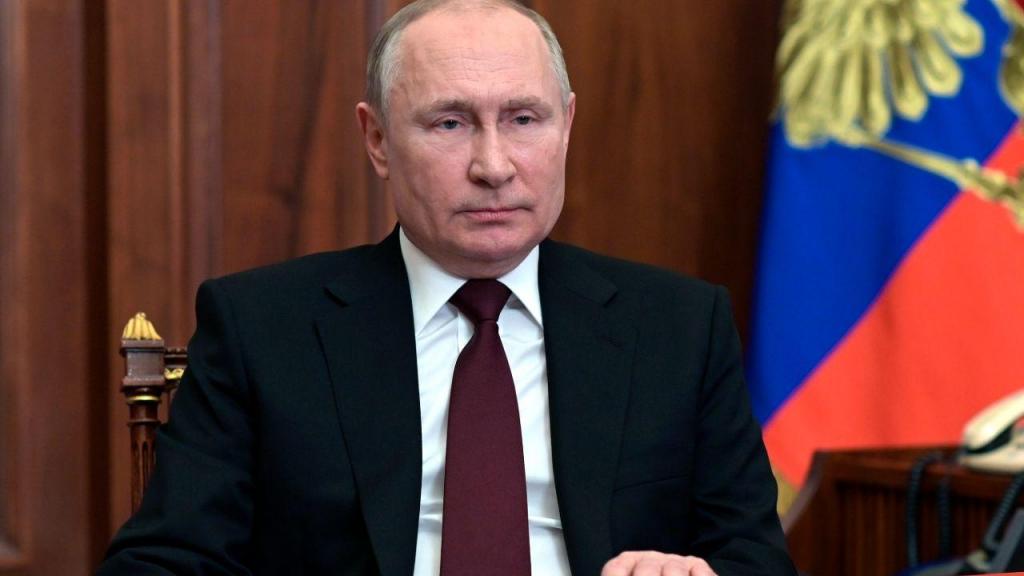 Vladimir Putin discursa à nação sobre tensão com a Ucrânia (Alexei Nikolsky via AP)