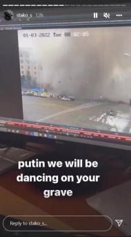 Stakhovsky atira-se a Putin (Instagram)