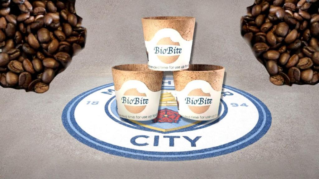 Manchester City: copos de café sustentáveis
