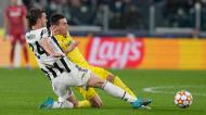 Daniele Rugani e Giovani Lo Celso no Juventus-Villarreal (Antonio Calanni/AP)