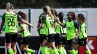 Liga feminina (Ap. Campeão): Sporting festeja um dos golos da vitória sobre o Marítimo por 6-1 (Sporting CP)