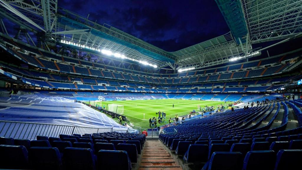 Estádio Santiago Bernabéu, Madrid, Espanha. A nova casa da equipa merengue será equipada com a tecnologia mais recente de Wi-Fi 6 da Cisco, que terá mais de 1.2000 pontos de acesso Wi-Fi de última geração.