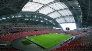 Estádio Nacional, Singapura. Pode ser adaptado consoante o tipo de modalidade (futebol, râguebi ou atletismo) ou outro tipo de eventos, como espetáculos. Também pode reduzir a capacidade máxima que tem, de 55 mil espetadores, consoante o tipo de evento que acolha.