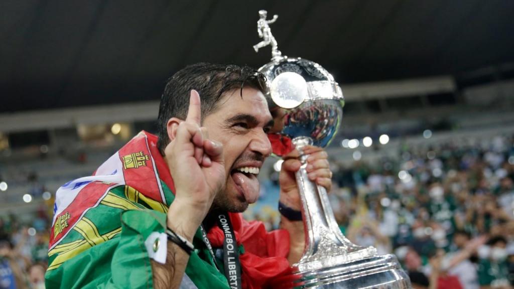 Abel na conquista da Libertadores em janeiro de 2021 (AP)