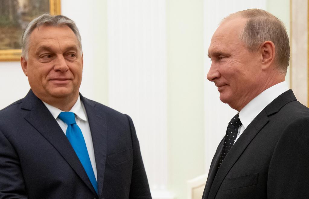 O húngaro Viktor Orbán é visto como o aliado mais próximo de Vladimir Putin na União Europeia. (fonte: AP Images)