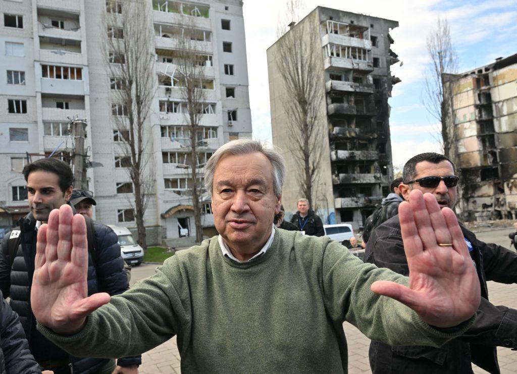 António Guterres em Borodyanka