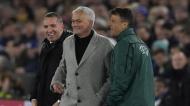 José Mourinho divertido com Brendan Rodgers