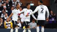 Fábio Carvalho festeja o golo no Fulham-Luton (Getty Images)