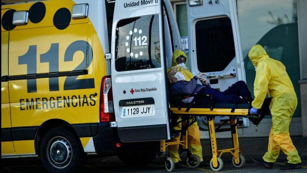 Ambulância espanhola (Foto de arquivo: AP/Alvaro Barrientos)