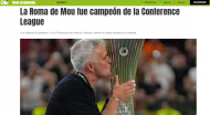 Olé: A Roma de Mourinho foi campeã na Liga Conferência.