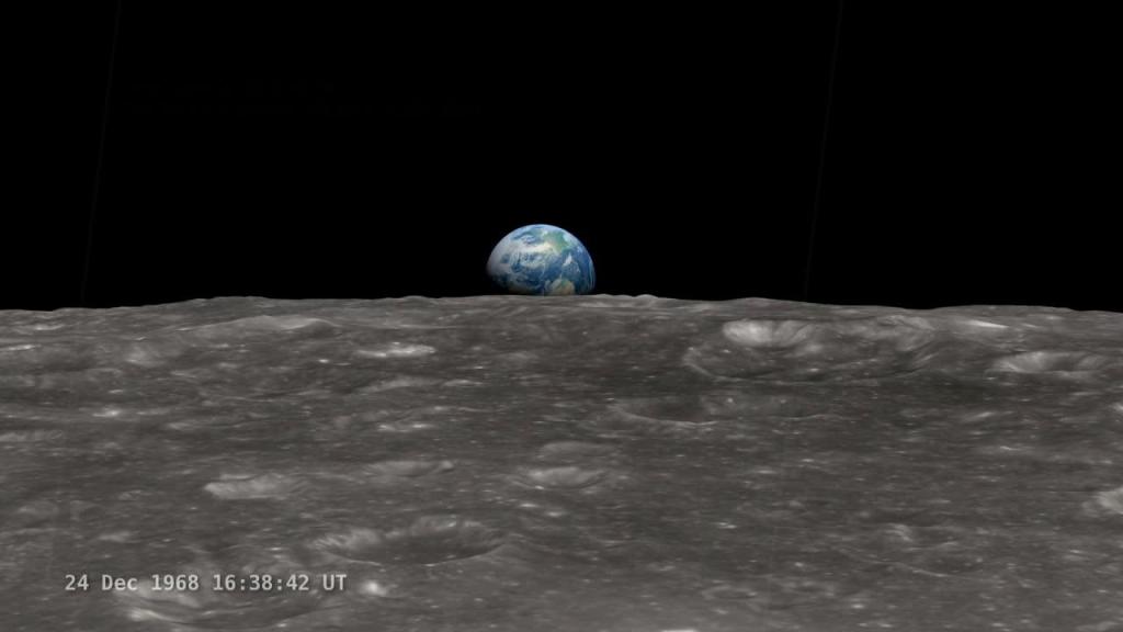 Earthrise (Foto: NASA Goddard SFC - missão Apollo 8)