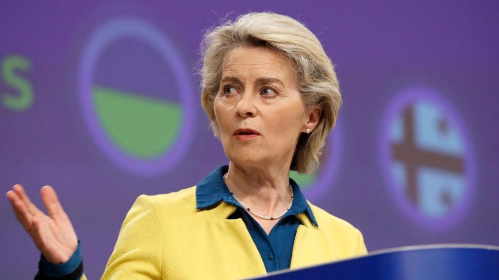 Presidente da Comissão Europeia, Ursula Von der Leyen (EPA/OLIVIER HOSLET)