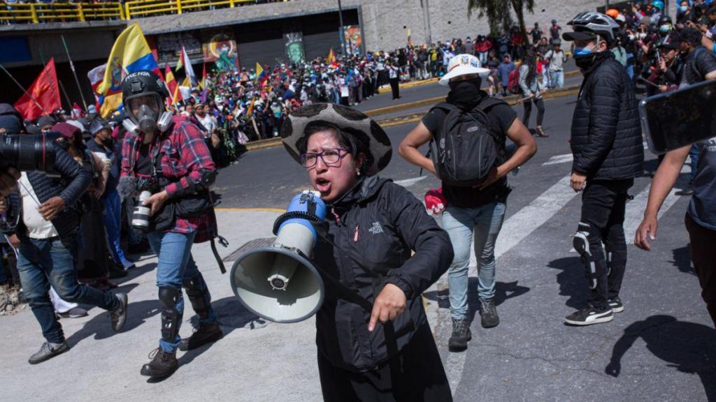 Manifestações no Equador (Foto: Andres Yepez/Anadolu Agency, Getty Images)