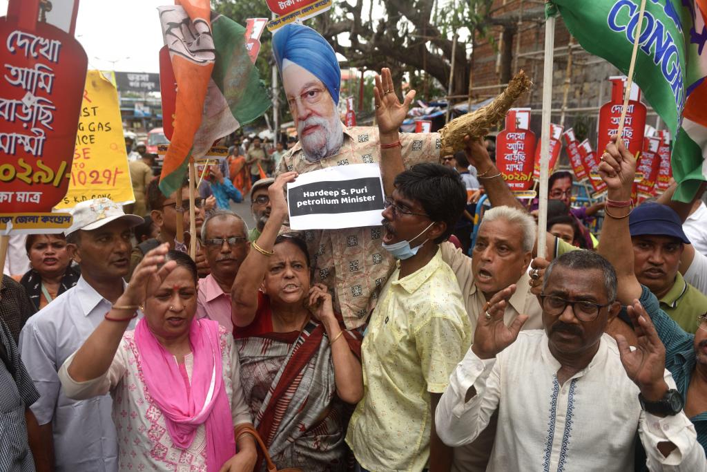 Manifestação em Calcutá