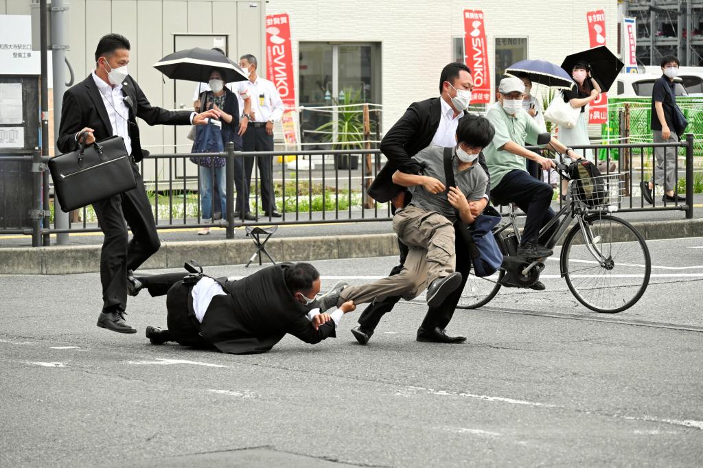 Shinzo Abe assassinado durante discurso (Imagem EPA)
