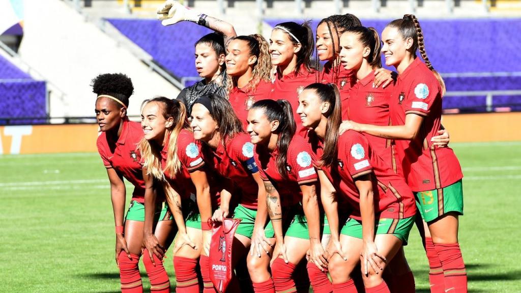 Onze inicial de Portugal no jogo com a Suíça, no Euro feminino