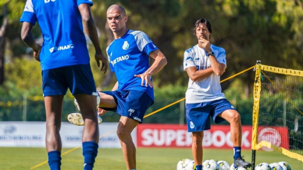 Pepe no treino do FC Porto