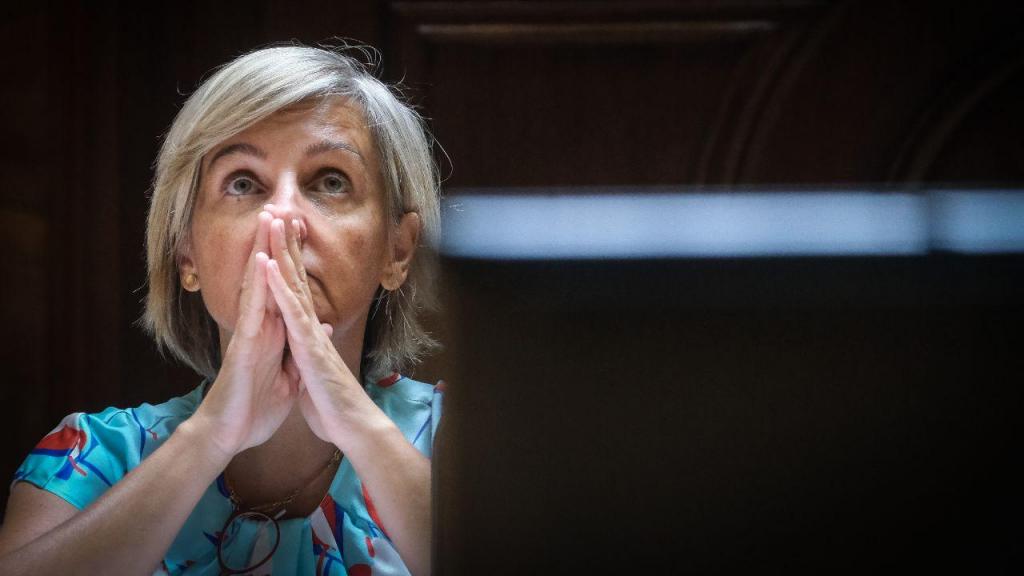 Ministra da Saúde, Marta Temido durante audição da Comissão de Saúde (Mário Cruz/ LUSA)