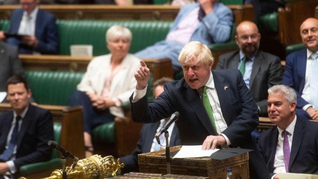 Boris Johnson no parlamento (AP Photo)