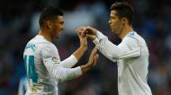 Cristiano Ronaldo e Casemiro no Real Madrid (AP Photo/Francisco Seco)
