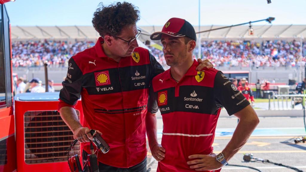 Charles Leclerc e Mattia Binotto (Ferrari)